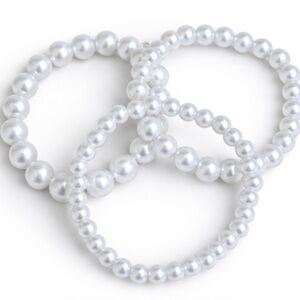 Elegant  Pearl Beaded Fashion Stretch Bracelets Set of 3